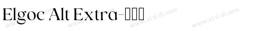 Elgoc Alt Extra字体转换